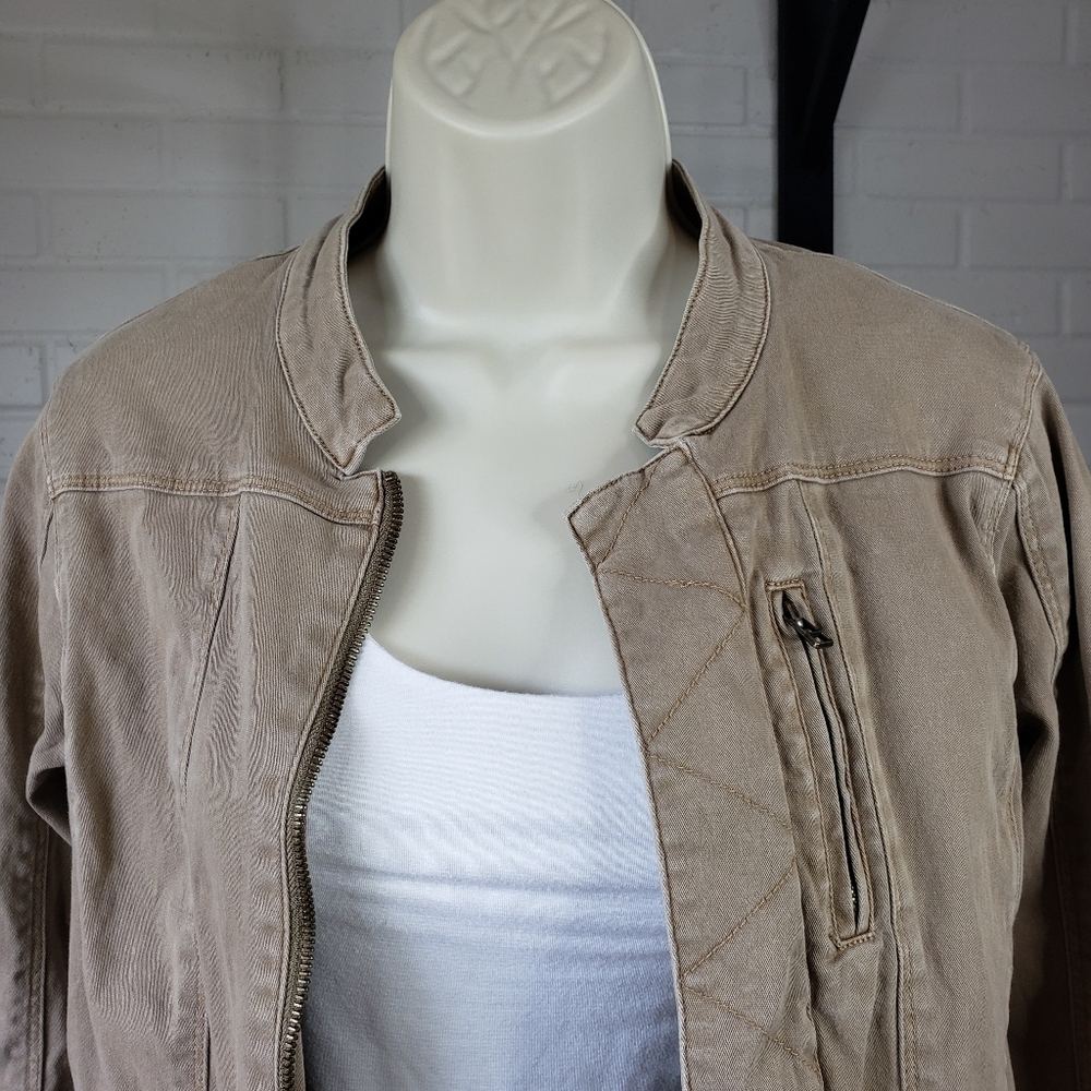 BKE Washed Tan Lace Up Cuffa Utility Jacket size Xtra Small - Picture 7 of 9
